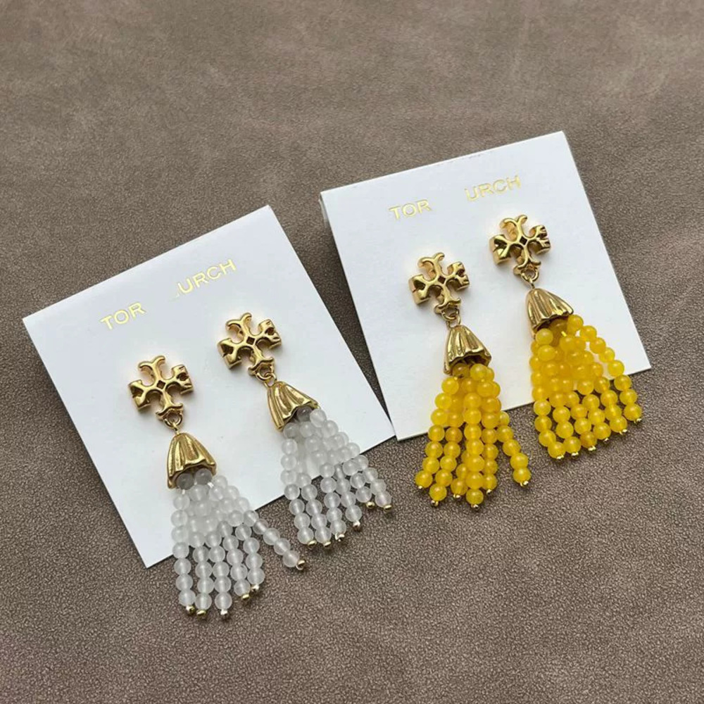 Tory Burch Small Round Metal Bead Earrings